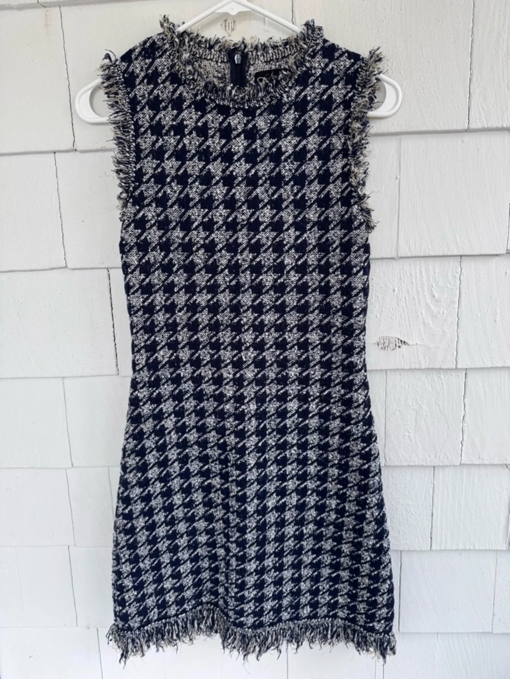 houndstooth sequin dress houndstooth sequin mini dress Black/White / Small